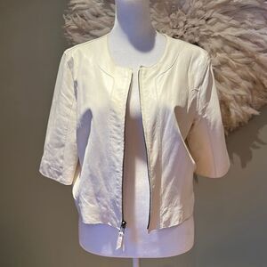 Velvet by Graham and Spencer cropped leather jacket